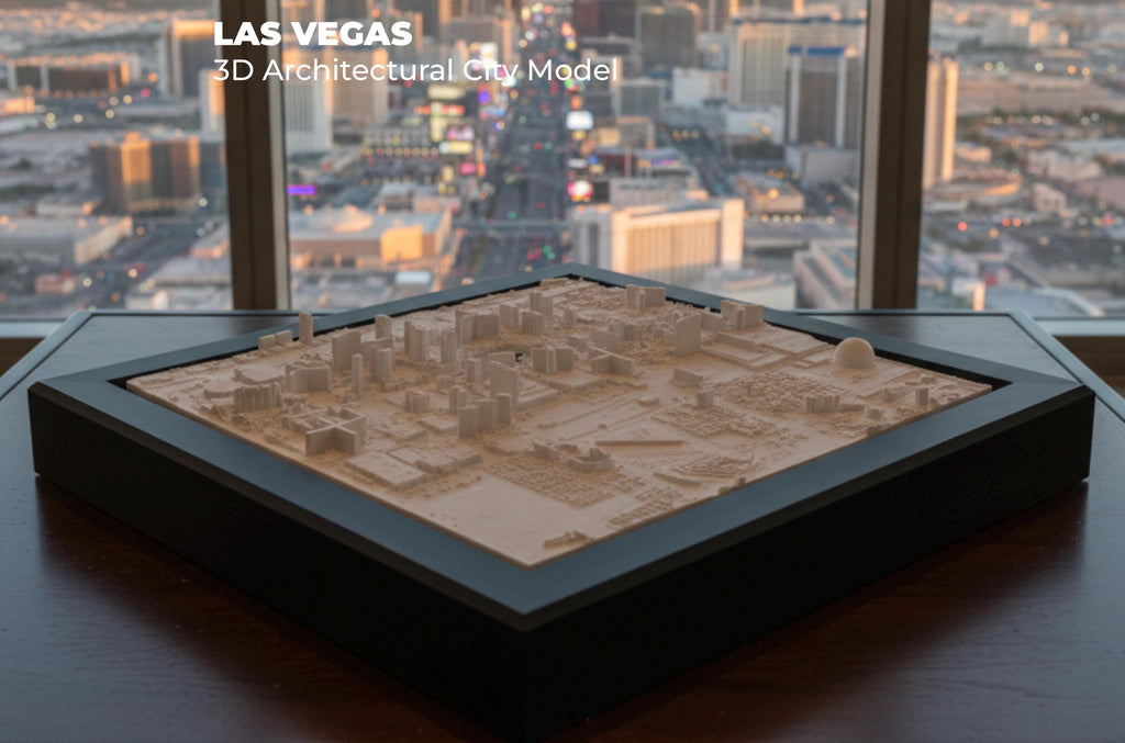 Las Vegas | Framed 3D City Map Art